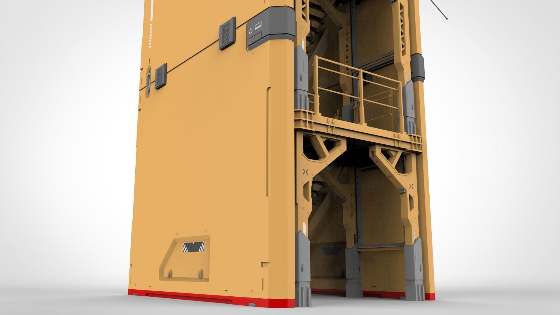 Sci fi tower 1 3D model_7