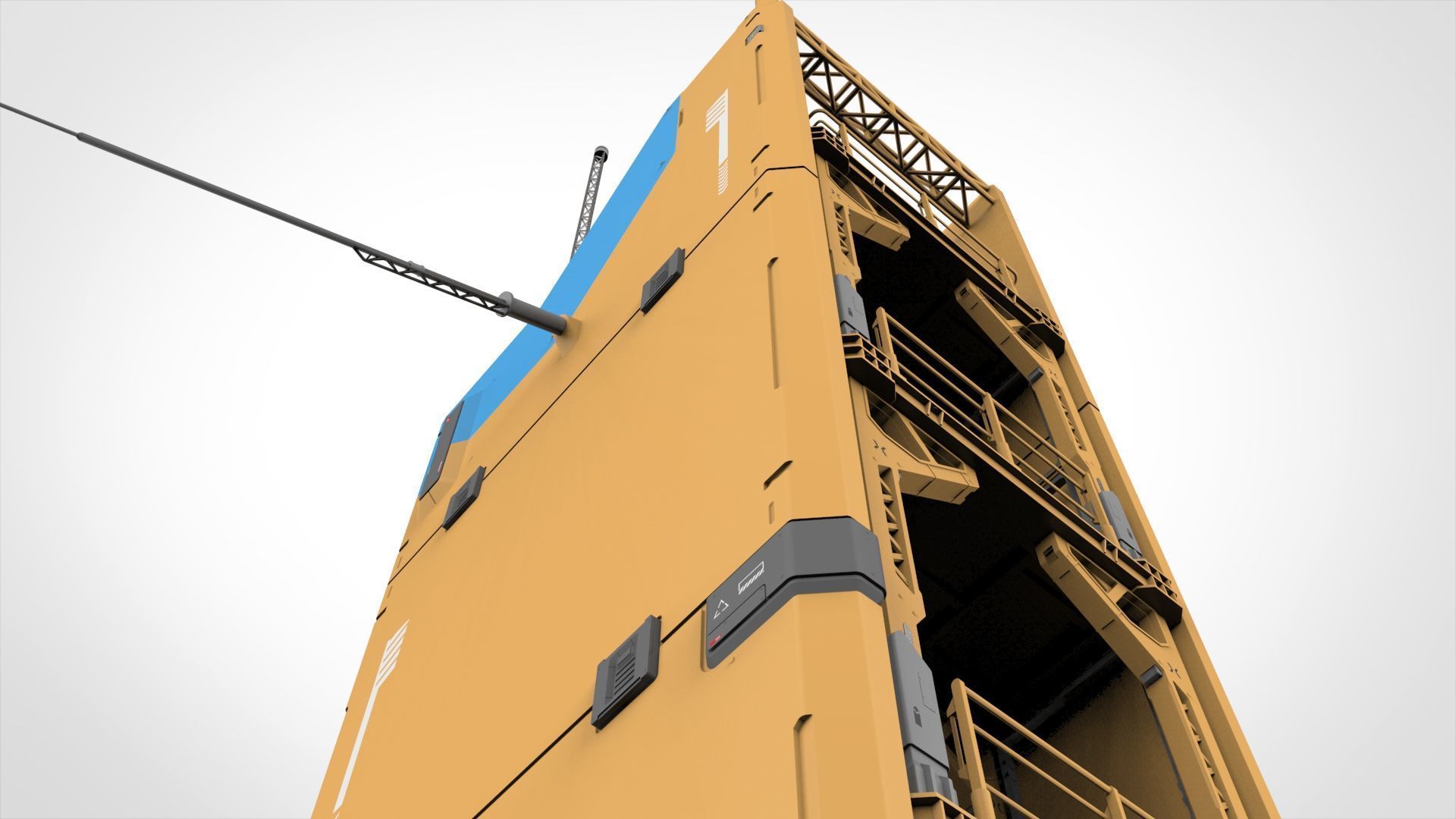 Sci fi tower 1 3D model_11