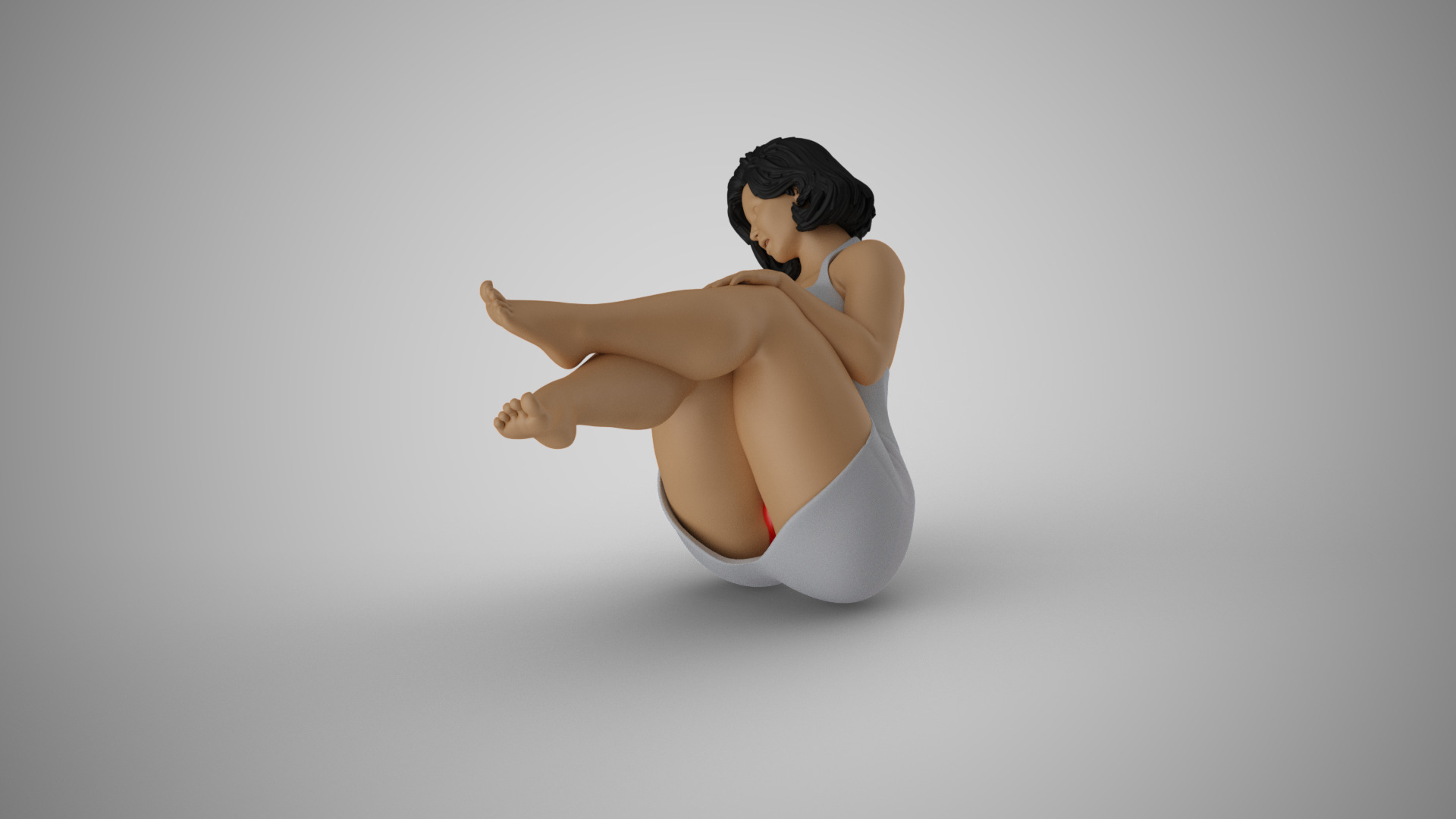 Woman Having Fun 3D print model_9