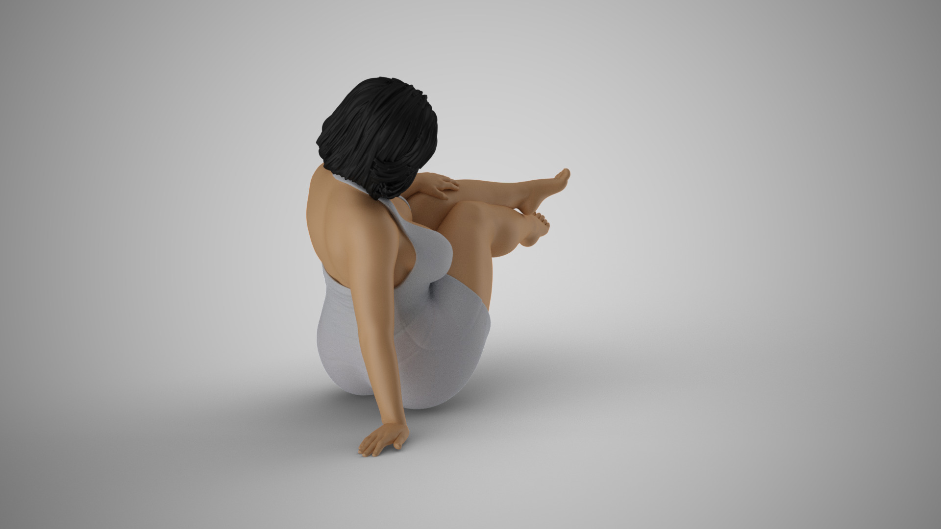 Woman Having Fun 3D print model_5