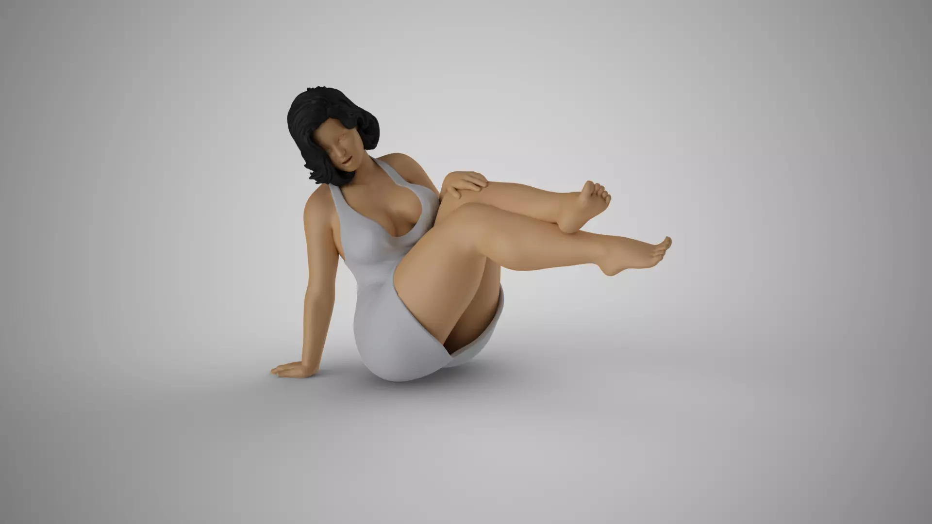 Woman Having Fun 3D print model_0