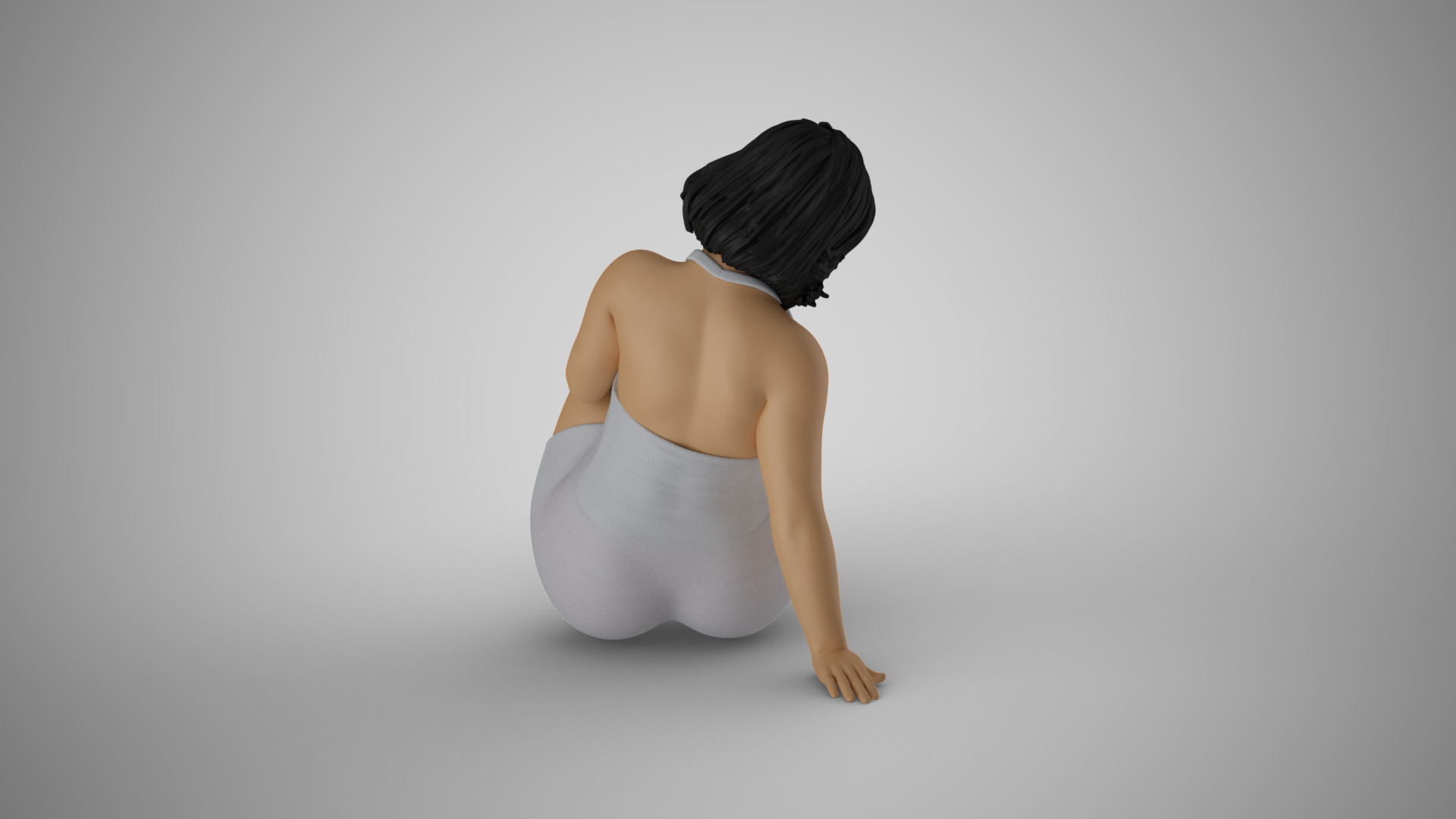 Woman Having Fun 3D print model_6