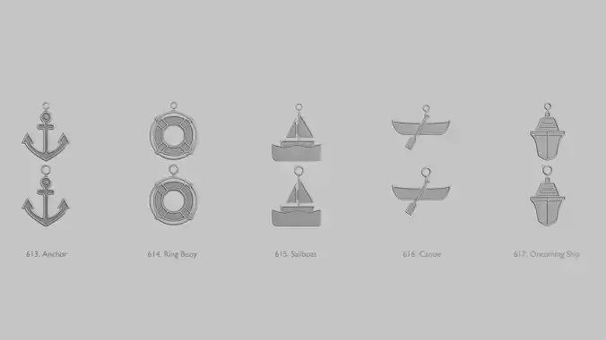 Vehicles Ships and Watercraft Pendant Pack Original Blend 3D print model