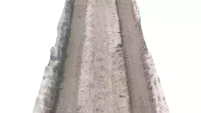 Snow 13 Road dirty PBR Low-poly 3D model