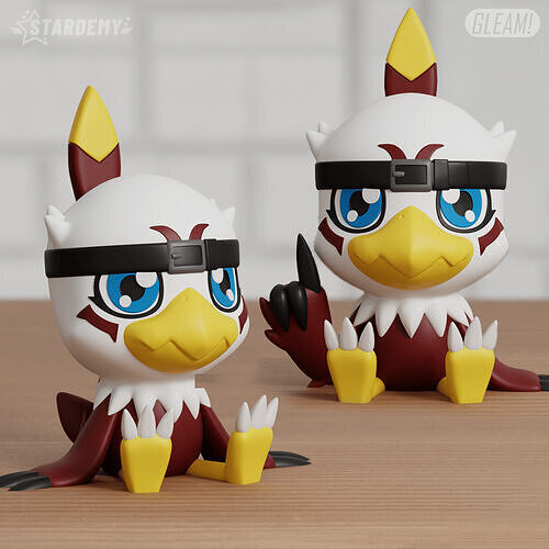 Hawkmon Chibi 2 Models Digimon Adventure 02 Fanart 3D print model