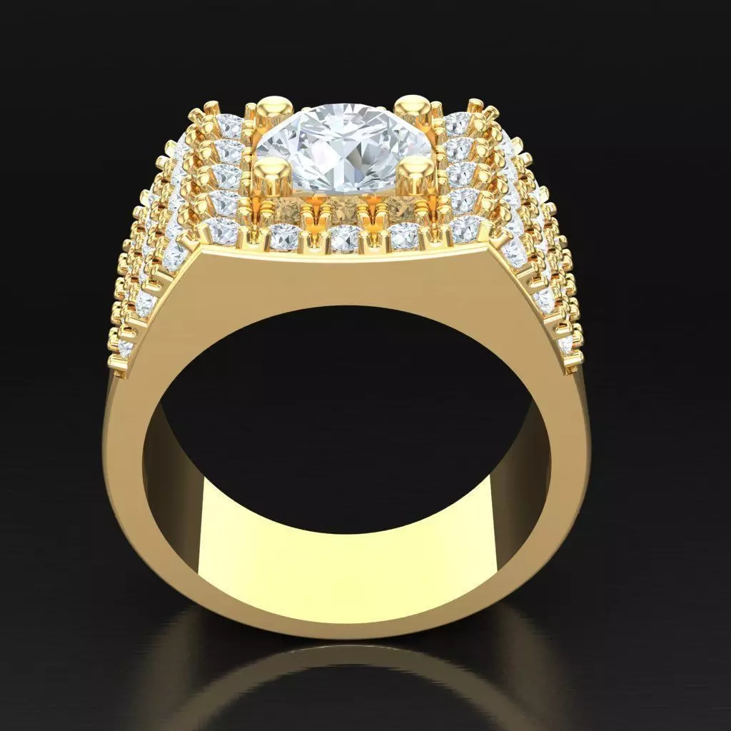 Luxury Men Rings Designs 6MR047 3D print model