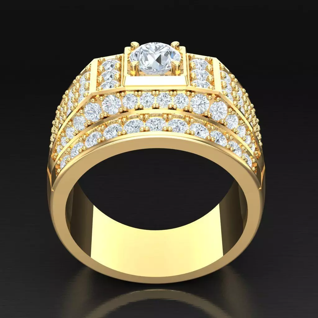 Luxury Men Rings Designs 6MR044 3D print model