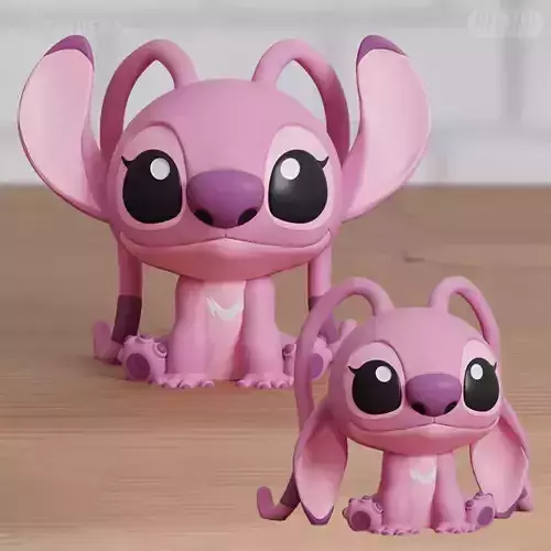 Angel Chibi Stitch 2 Models Fanart Disney