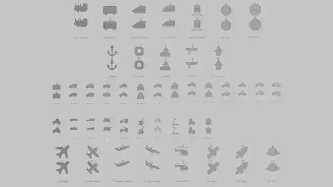 Vehicles Pendants Megapack Original Blend STL Collection