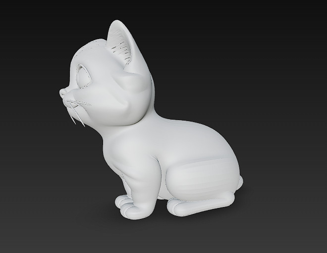Optimized Low-Poly Kitten 3D Model UE5- Unity Real-Time Ready Low-poly 3D model_7
