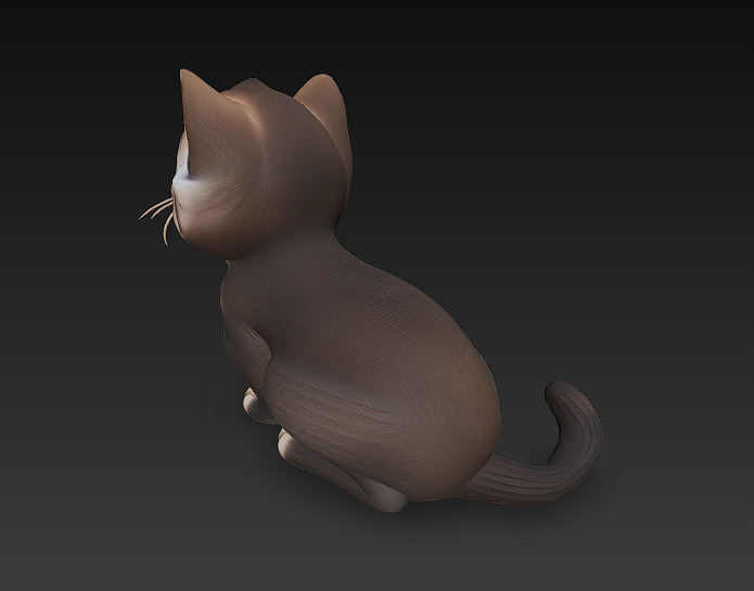 Optimized Low-Poly Kitten 3D Model UE5- Unity Real-Time Ready Low-poly 3D model_5