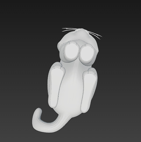 Optimized Low-Poly Kitten 3D Model UE5- Unity Real-Time Ready Low-poly 3D model_13