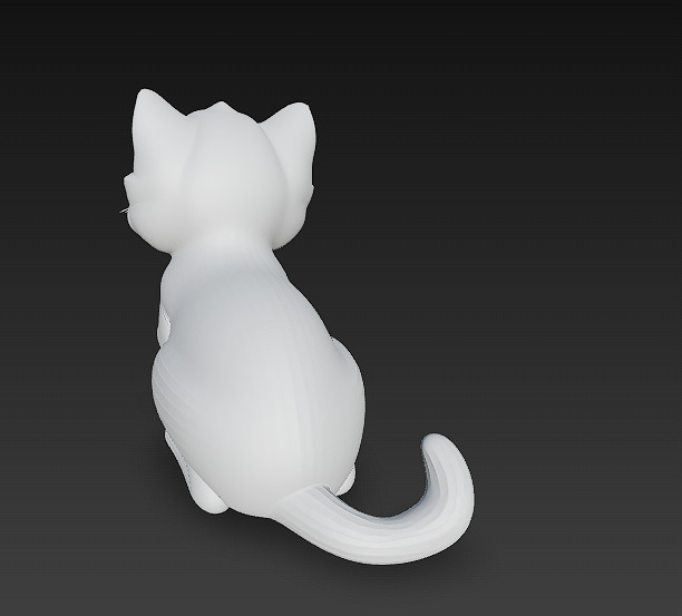 Optimized Low-Poly Kitten 3D Model UE5- Unity Real-Time Ready Low-poly 3D model_10