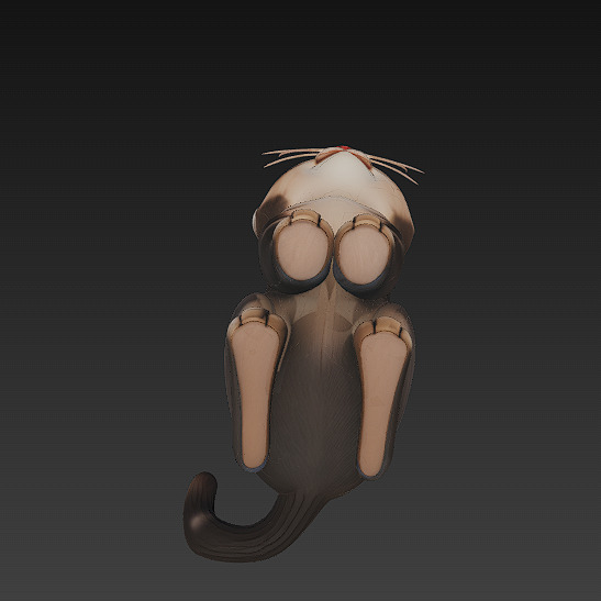 Optimized Low-Poly Kitten 3D Model UE5- Unity Real-Time Ready Low-poly 3D model_6