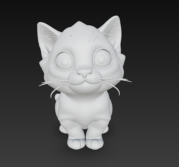 Optimized Low-Poly Kitten 3D Model UE5- Unity Real-Time Ready Low-poly 3D model_8