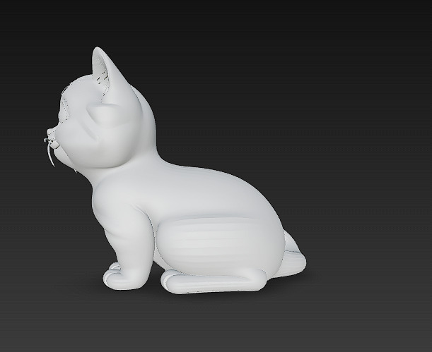 Optimized Low-Poly Kitten 3D Model UE5- Unity Real-Time Ready Low-poly 3D model_11