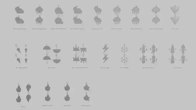 Weather Pendants Original Blend STL Collection