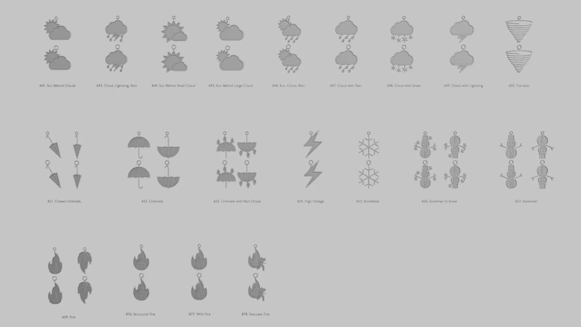 Weather Pendants Original Blend STL Collection 3D print model_0