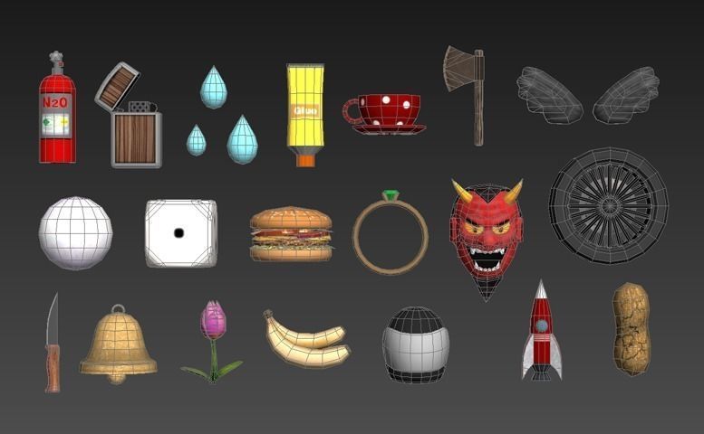 Mobile Power Ups Vol 3 Low Poly Set Pack Low-poly 3D model_3