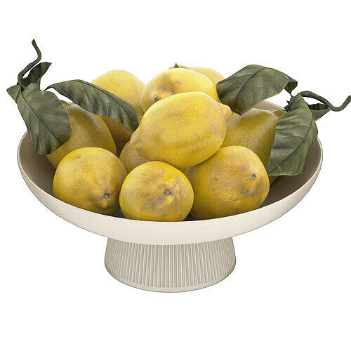 bowls of fruits collection 05 3D model 4