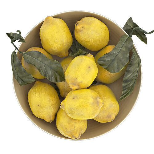 bowls of fruits collection 05 3D model 7