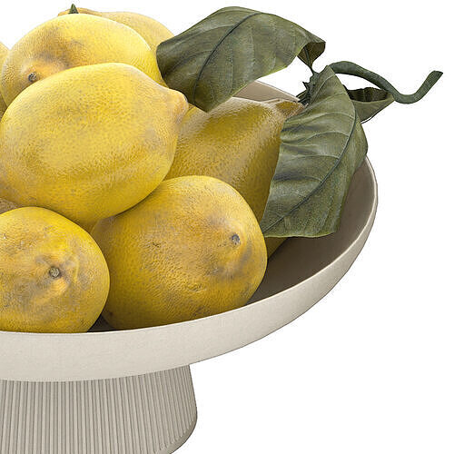 bowls of fruits collection 05 3D model 6