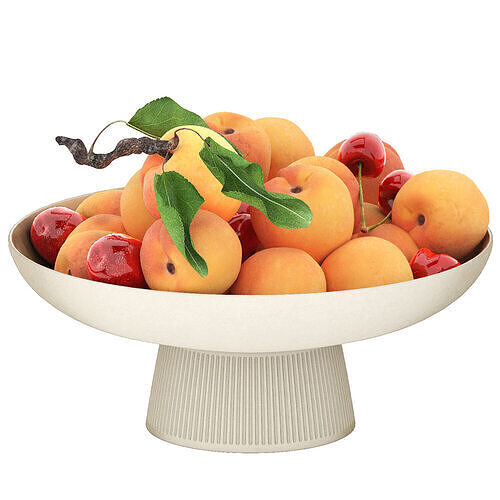 bowls of fruits collection 05 3D model 2