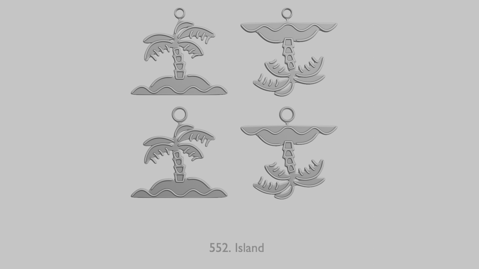 World and Places Pendant Pack 3D print model_6