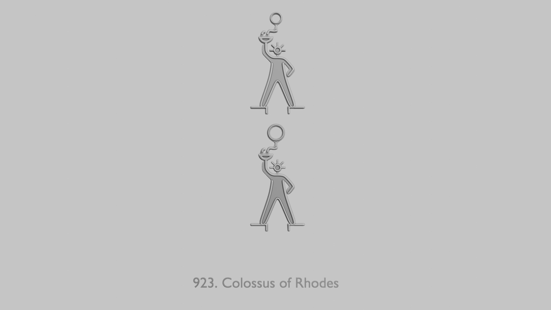 World and Places Pendant Pack 3D print model_11