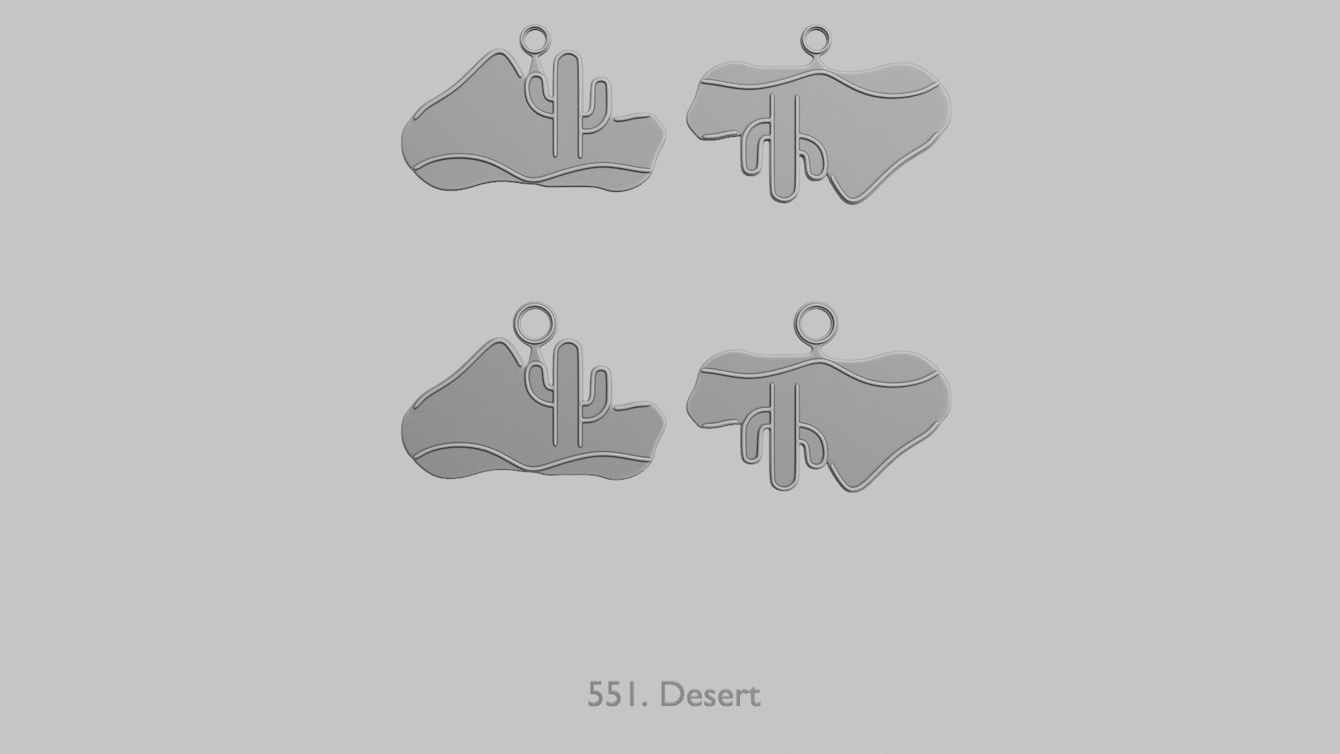 World and Places Pendant Pack 3D print model_5