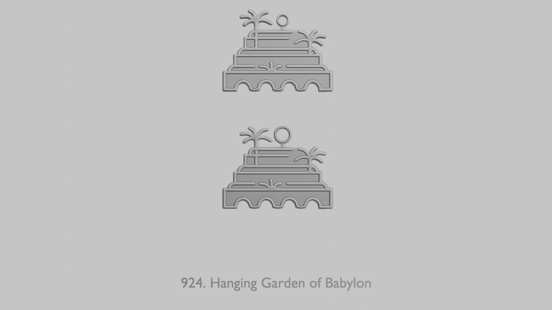 World and Places Pendant Pack 3D print model_12