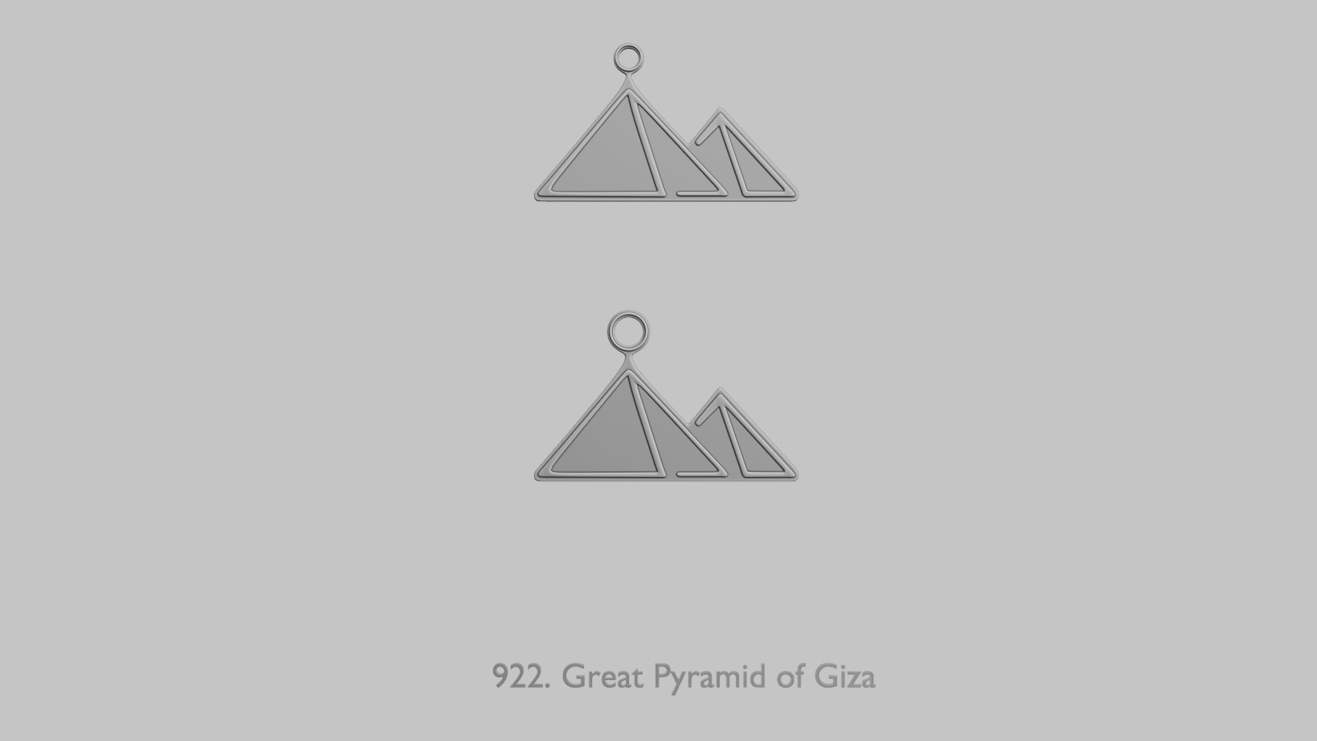 World and Places Pendant Pack 3D print model_10