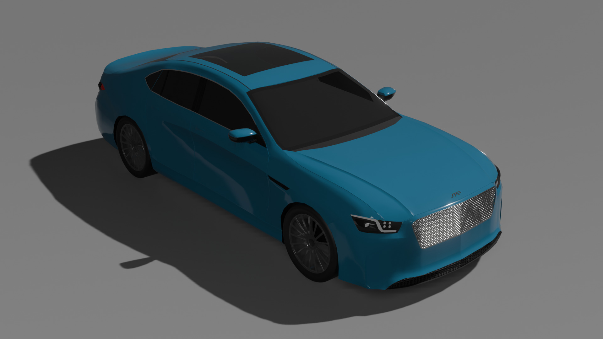 D-Segment Sedan Low-poly 3D model_2