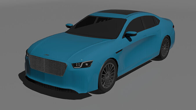 D-Segment Sedan Low-poly 3D model