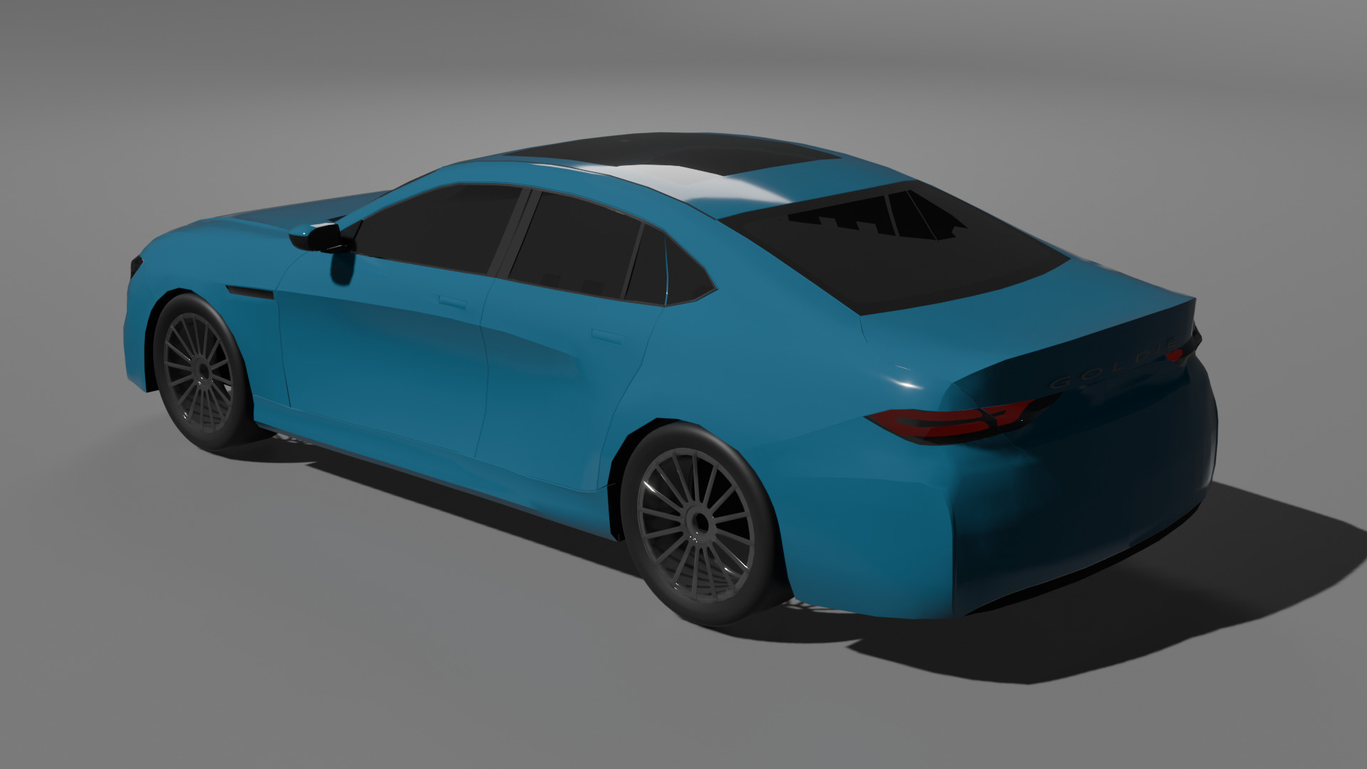 D-Segment Sedan Low-poly 3D model_4