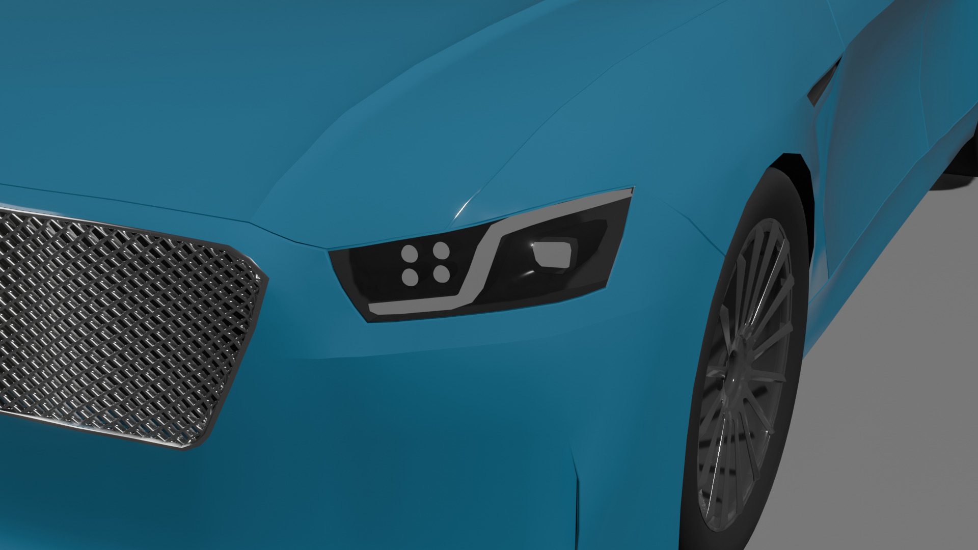 D-Segment Sedan Low-poly 3D model_6