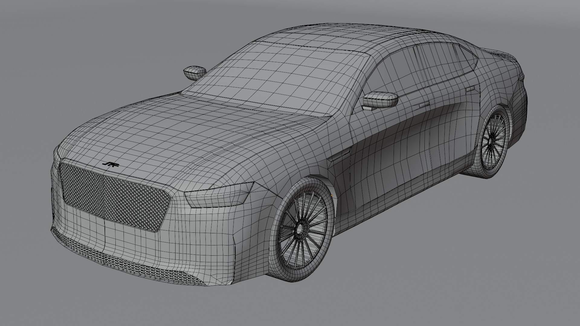 D-Segment Sedan Low-poly 3D model_8