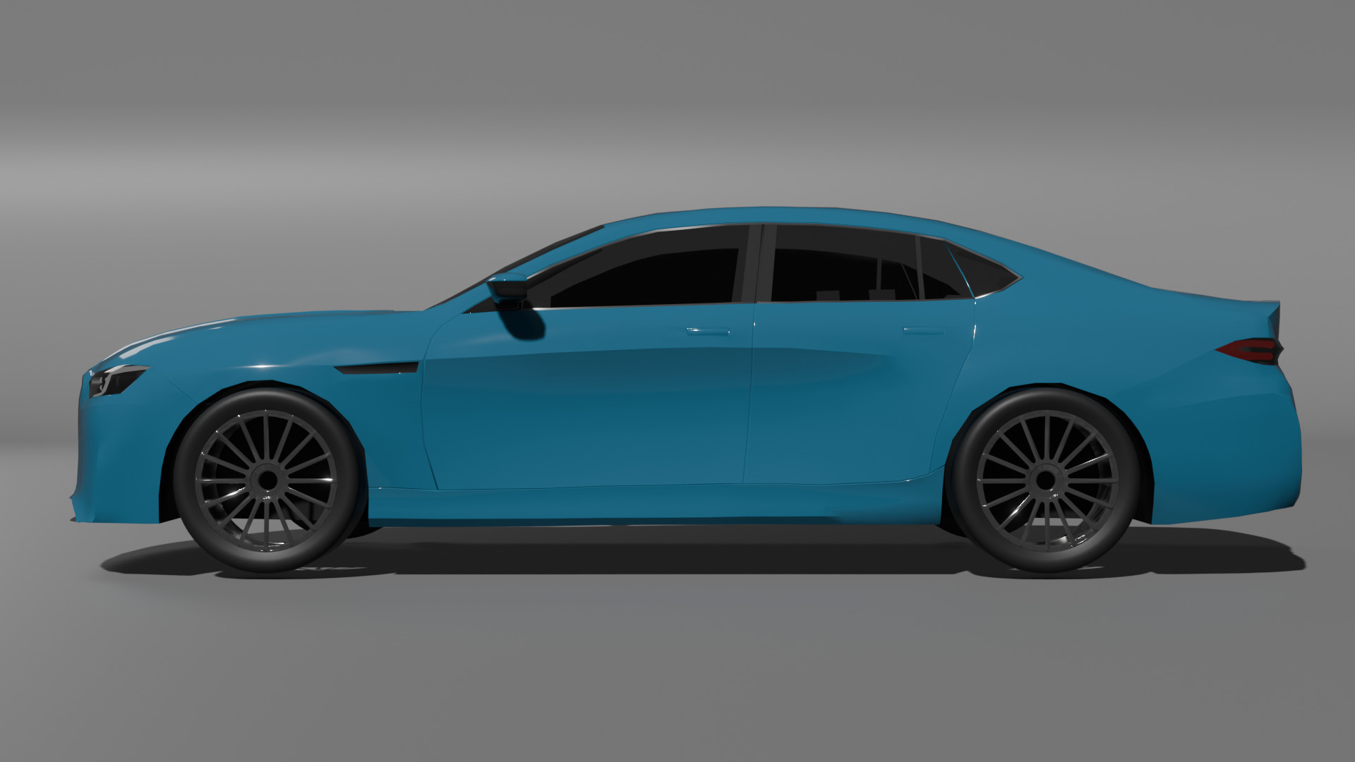 D-Segment Sedan Low-poly 3D model_3