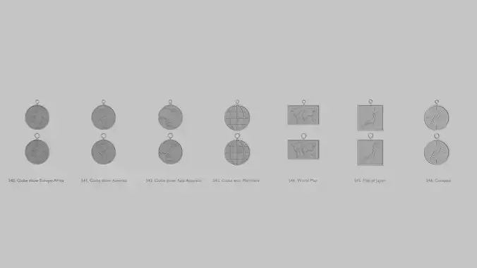 World Pendant Pack Original Blend STL Collection