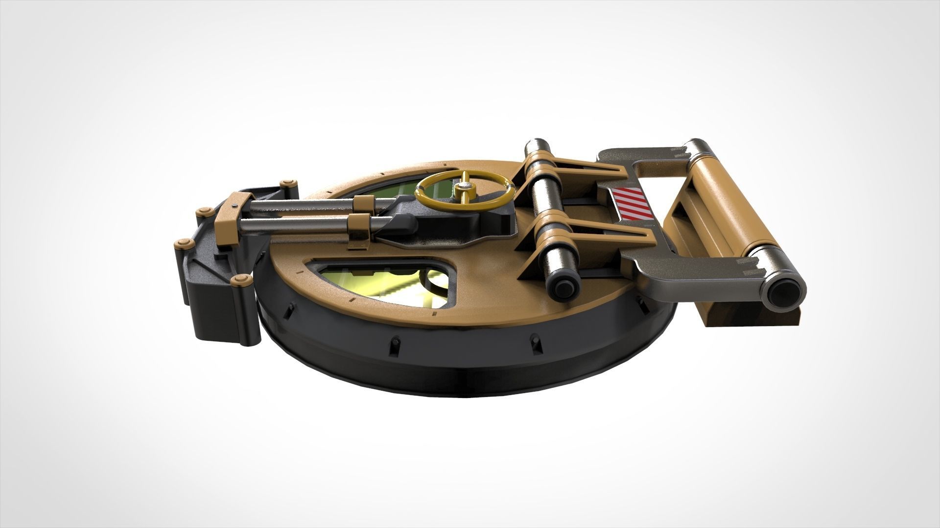 sci fi hatch 1 3D model_7