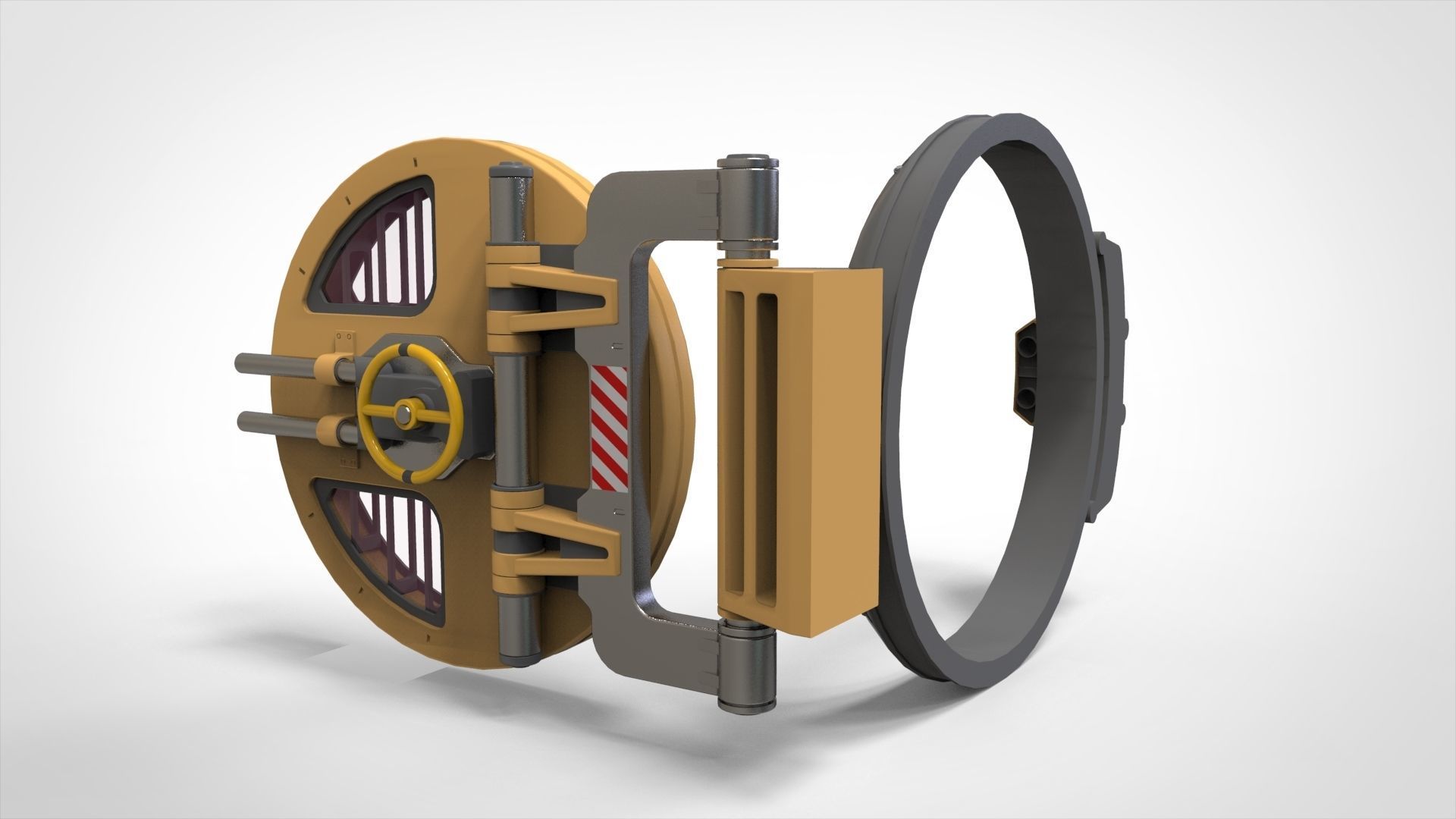 sci fi hatch 1 3D model_11