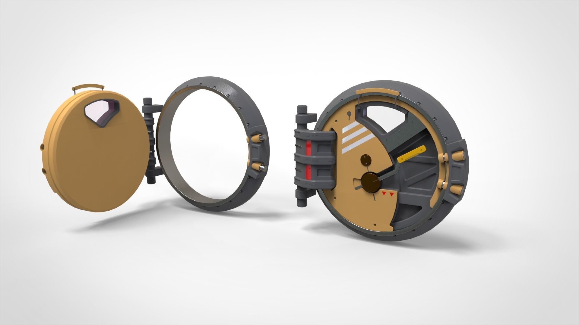 sci fi hatch 1 3D model_14