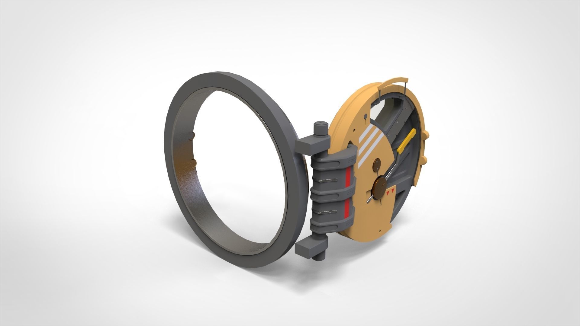 sci fi hatch 1 3D model_25