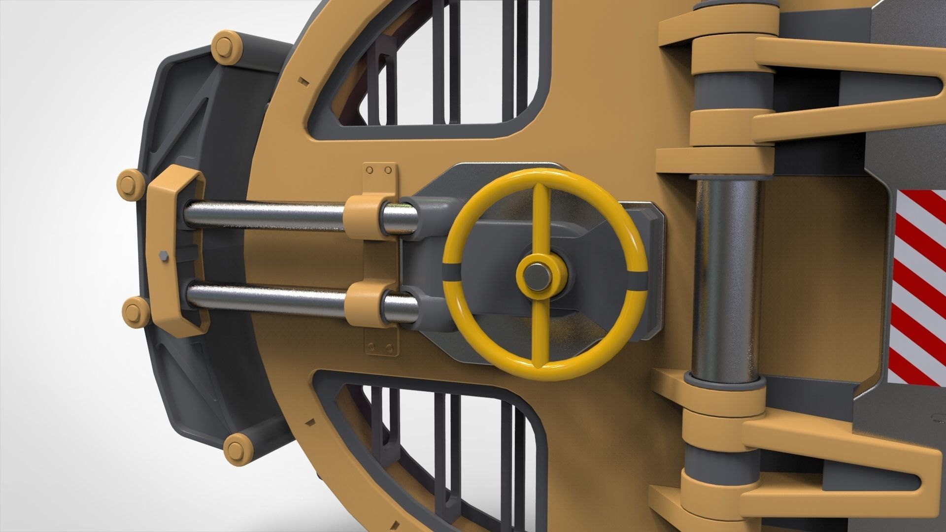 sci fi hatch 1 3D model_8