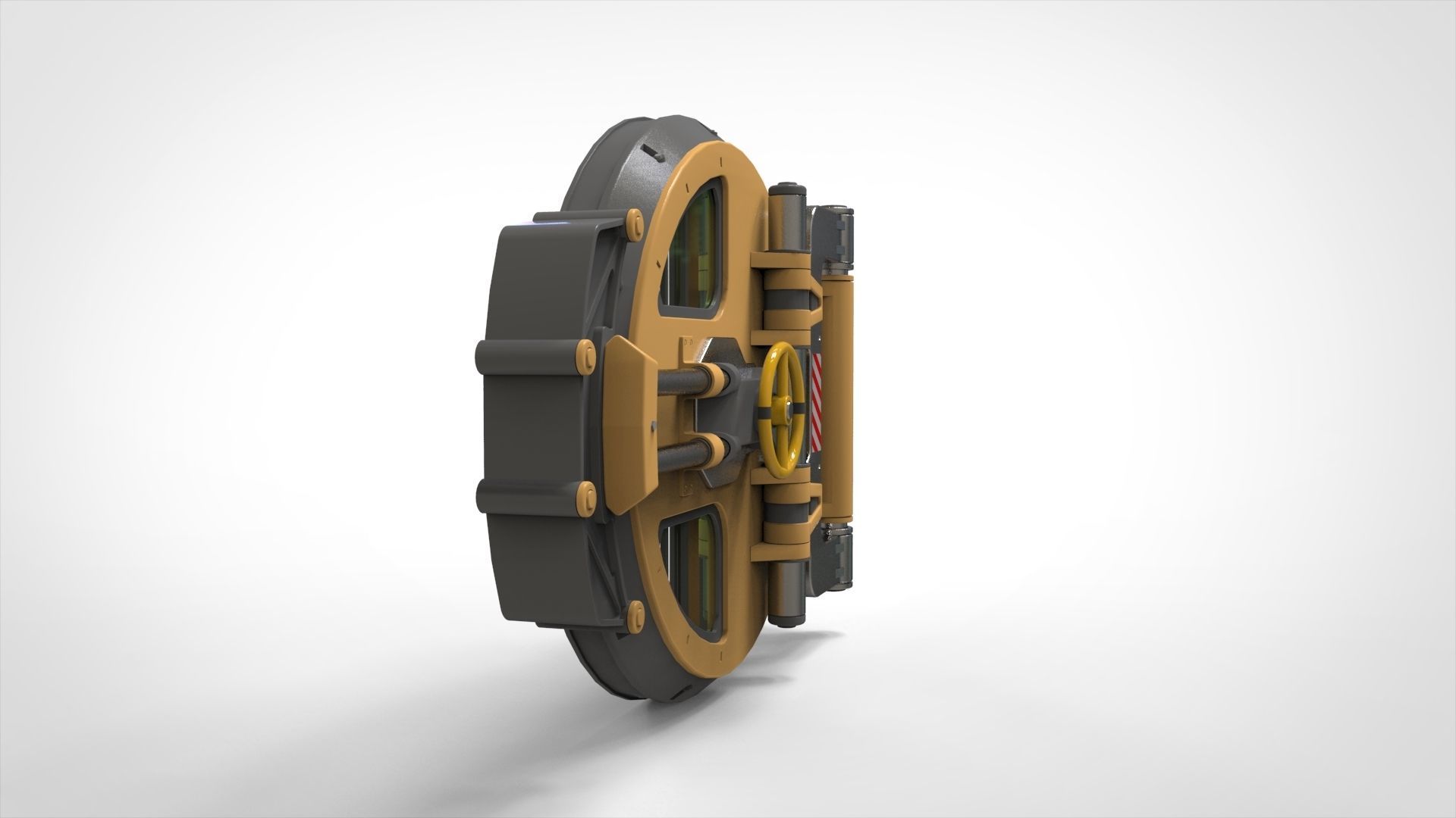 sci fi hatch 1 3D model_3