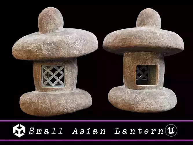 Small Asian Lantern Low-poly 3D model