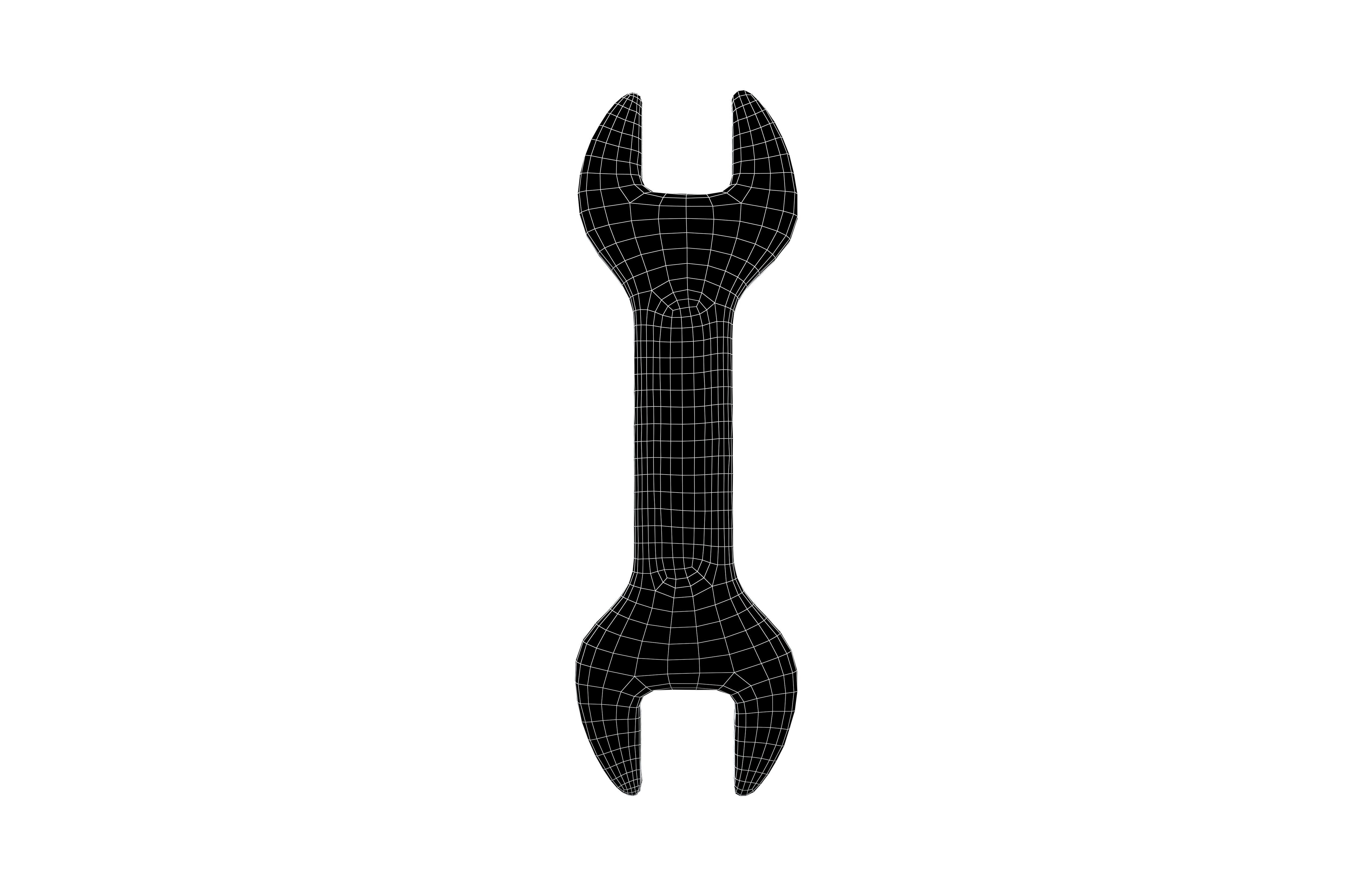 Cartoon Wrench v1 003 Low-poly 3D model_5