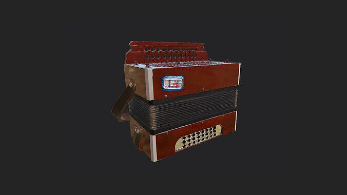 Accordion3D Model 009 Low-poly 3D model