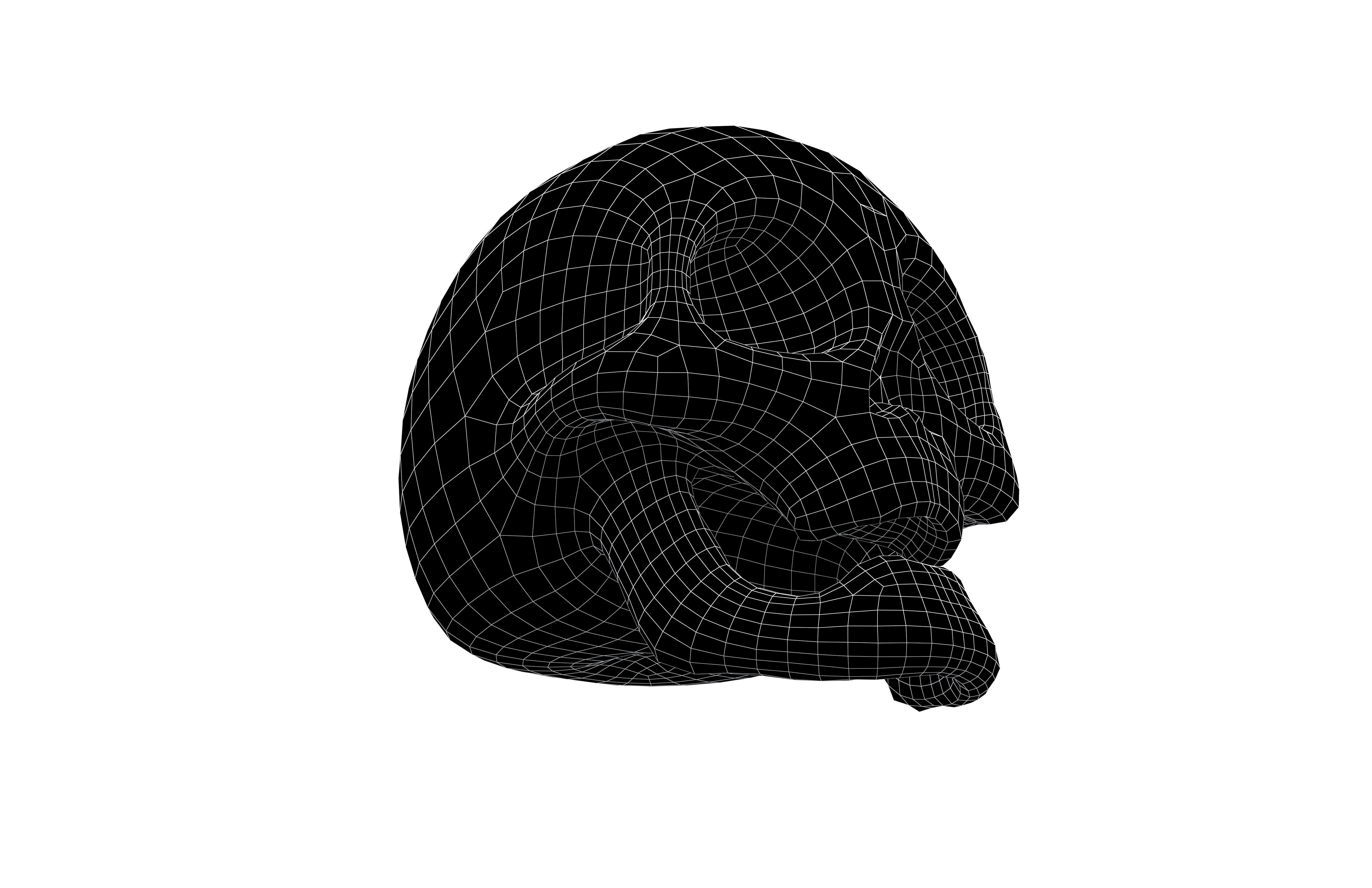 Cartoon Skull v3 002 Low-poly 3D model_5