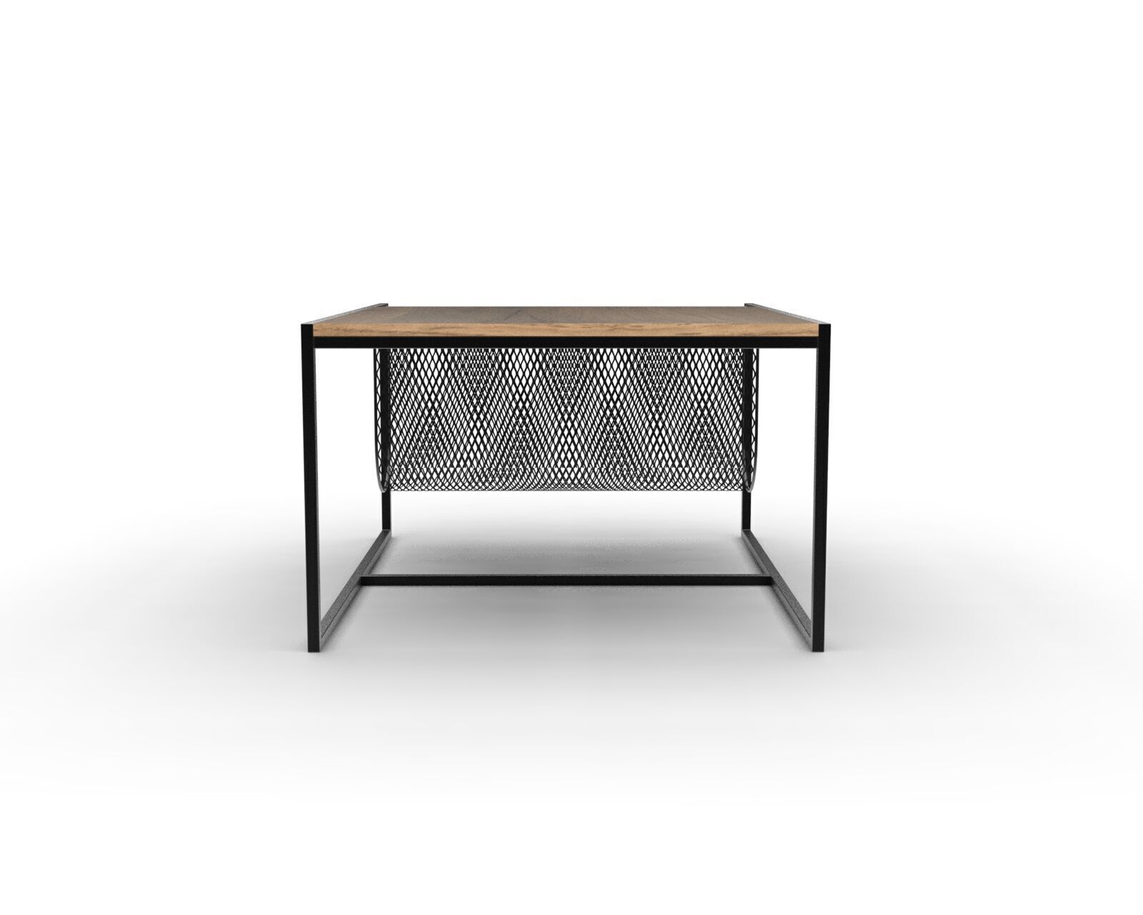 Industrial Minimalist Coffee Table 3D model_3